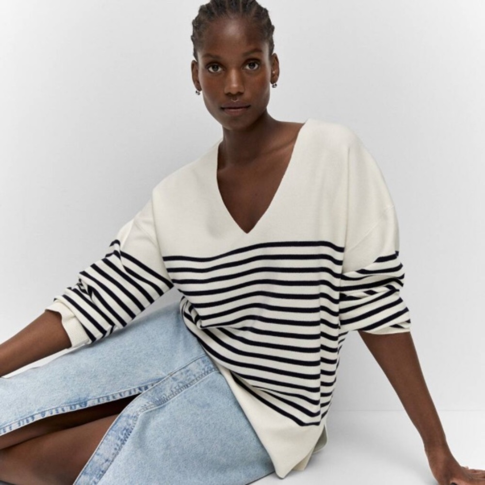 MANGO | Striped Sweater